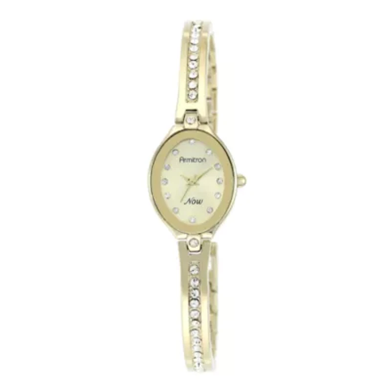 Armitron® Now® Womens Gold-Tone Oval Dial Bracelet Watch