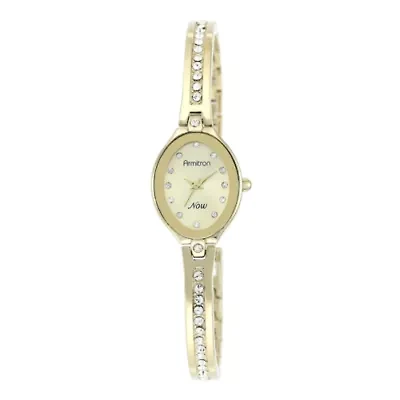Armitron® Now® Womens Gold-Tone Oval Dial Bracelet Watch