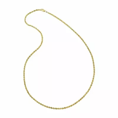 Unisex Adult 14K Gold 20 Inch Rope Chain Necklace