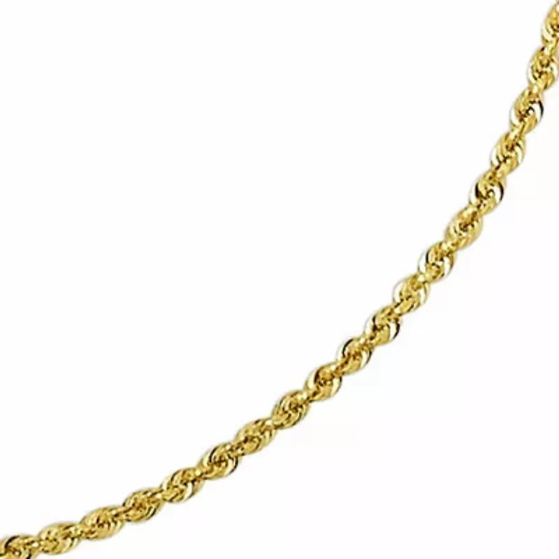 Solid 14K Gold Glitter Rope 18-30" 2.5mm Chain