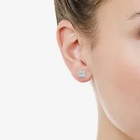3/4 CT. T.W. Natural White Diamond 14K White Gold 6.4mm Stud Earrings