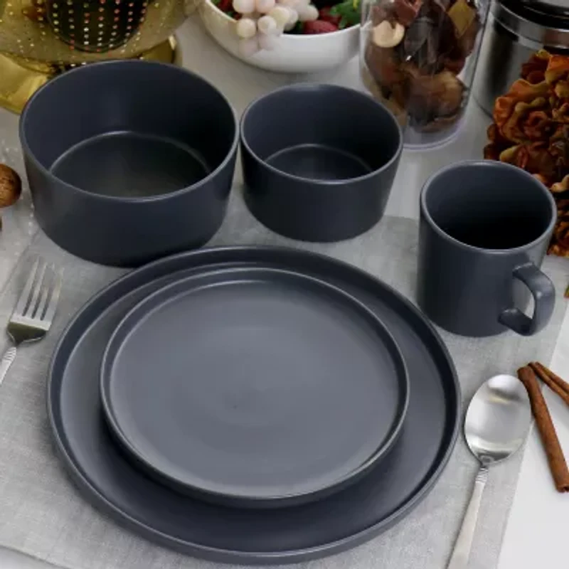 Elama Luxmatte 20-pc. Stoneware Dinnerware Set