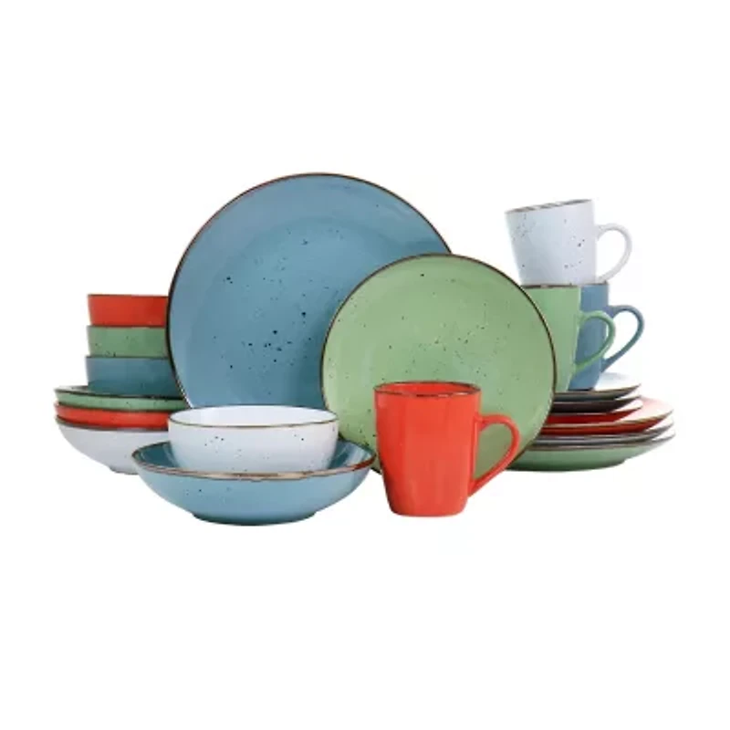 Elama Evelyn 20-pc. Stoneware Dinnerware Set