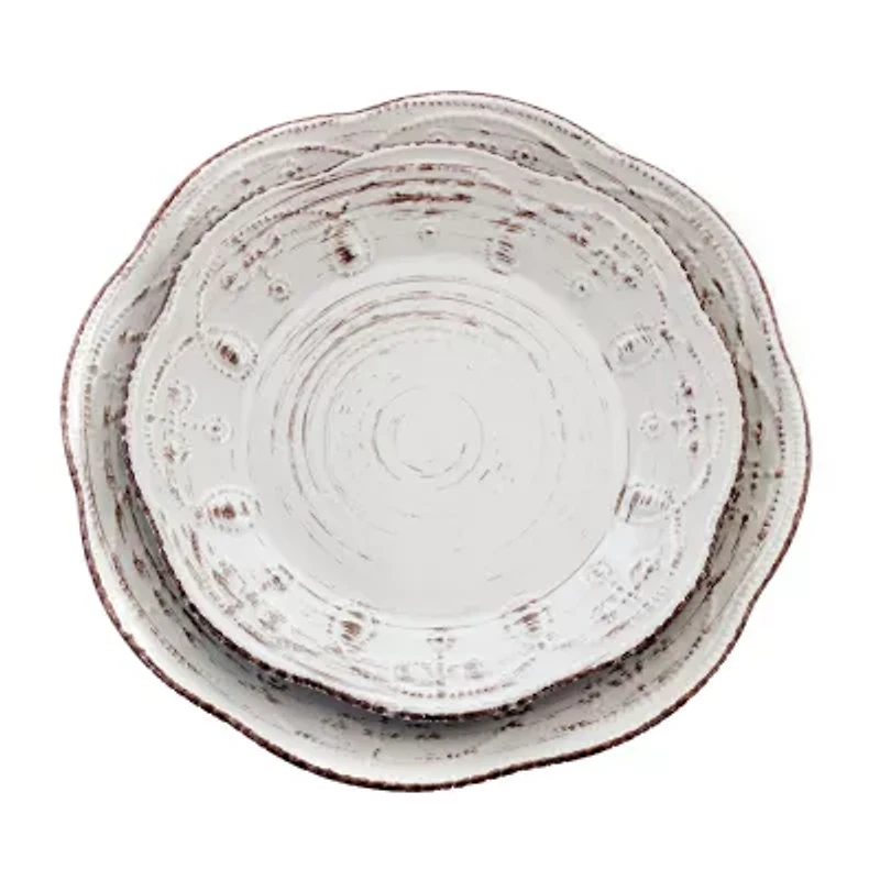 Elama Rustic Birch 16-pc. Stoneware Dinnerware Set