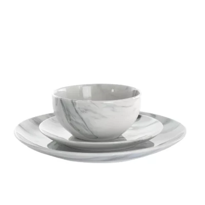 Elama Fine Marble Microwave Safe Dinner Set
