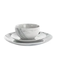 Elama Fine Marble Microwave Safe Dinner Set
