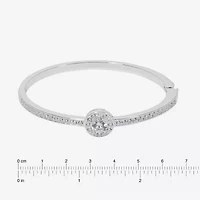 Sparkle Allure Womens Cubic Zirconia Pure Silver Over Brass Bangle Bracelet