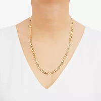 Mens 14K Gold 8 1/2 Inch Solid Link Chain Bracelet