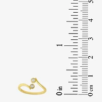 White Cubic Zirconia 10K Gold Adjustable Toe Ring