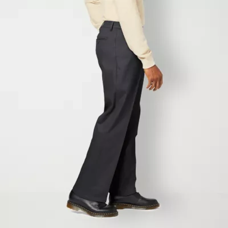 Dockers Signature Iron Free Khaki With Stain Defender Mens Comfort Waistband Relaxed Fit Pleated Pant