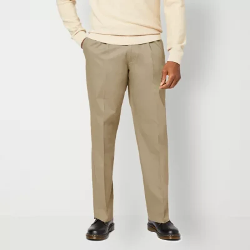 Dockers Signature Iron Free With Stain Defender Mens Comfort Waistband Relaxed Fit Pleated Pant