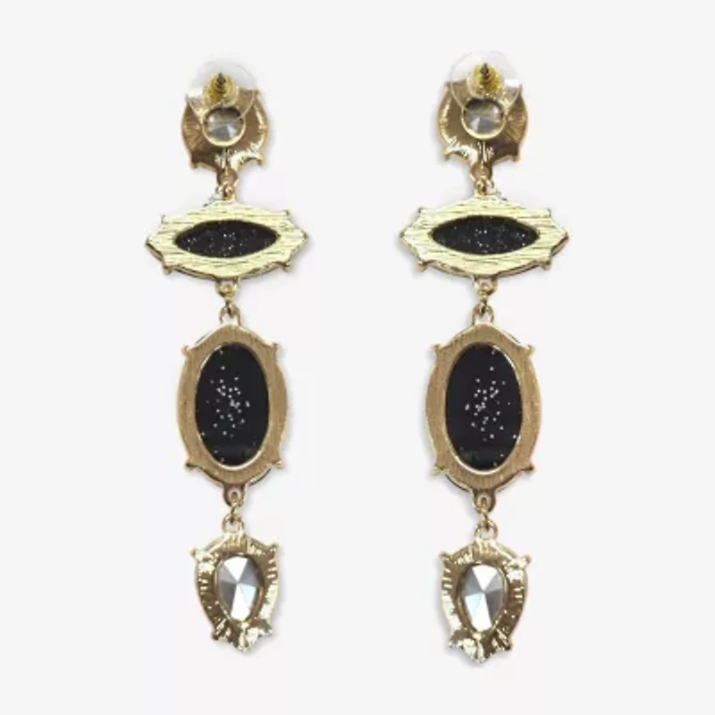 Bijoux Bar Stone Linear Womens Drop Earrings