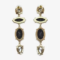 Bijoux Bar Stone Linear Womens Drop Earrings