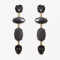 Bijoux Bar Stone Linear Womens Drop Earrings