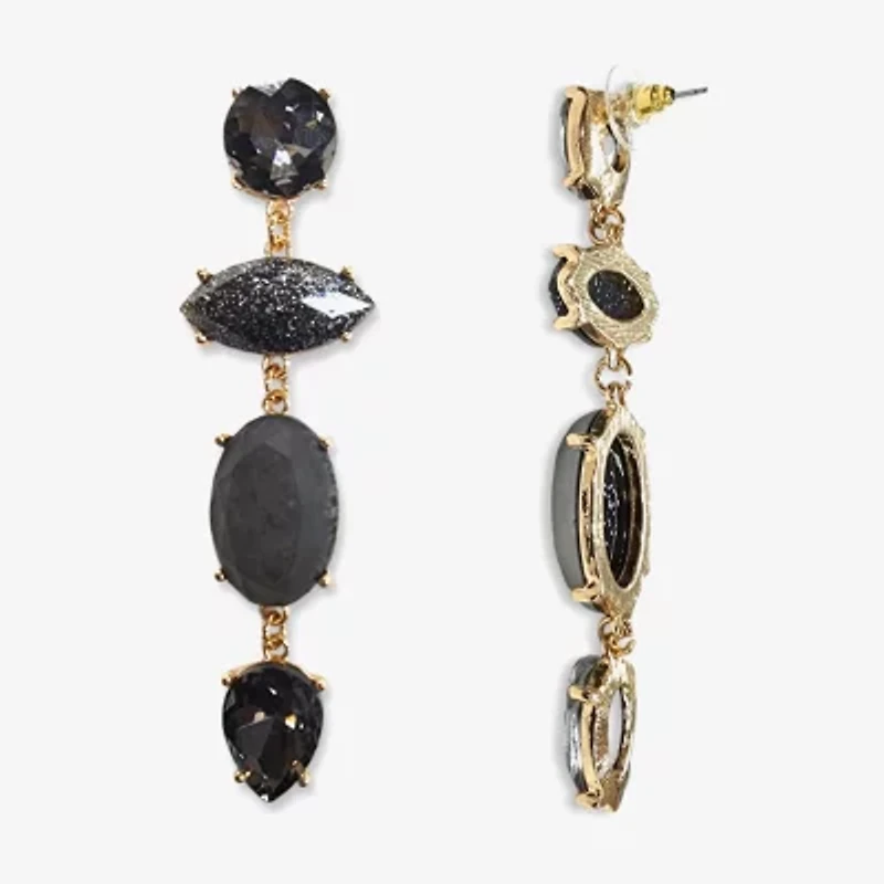 Bijoux Bar Stone Linear Womens Drop Earrings