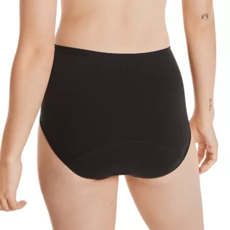 Hanes Fresh And Dry Moderate Leak Protection 3 Pack Seamless Period + Resistant Brief Panty 40fdm3