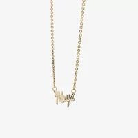 Womens 14K Gold Over Silver 16 Inch Name Necklace