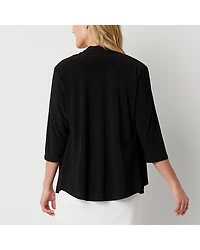 R&M Richards 3/4 Sleeve Knit Shrug