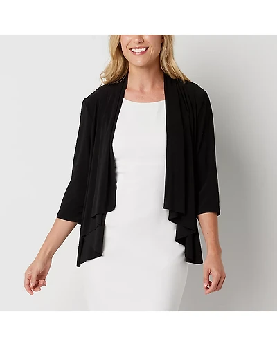 R&M Richards 3/4 Sleeve Knit Shrug