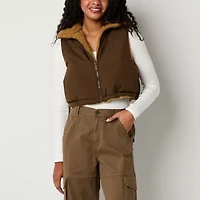 Arizona Sherpa Reversible Womens Juniors Reversible Heavyweight Puffer Vest