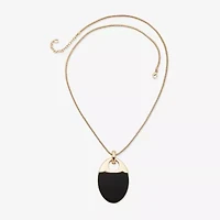 Worthington Gold Tone Womens 34 Inch Pendant Necklace