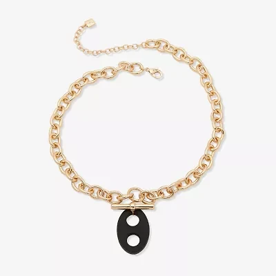 Worthington Gold Tone Toggle Womens 17 Inch Pendant Necklace