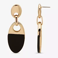 Worthington Gold Tone Womens Oval Drop Earrings