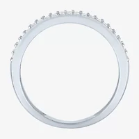 Womens Lab Created Gemstone Sterling Silver Band