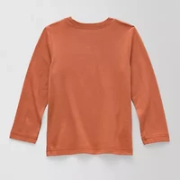 Okie Dokie Toddler & Little Boys Crew Neck Long Sleeve Regular Fit Graphic T-Shirt