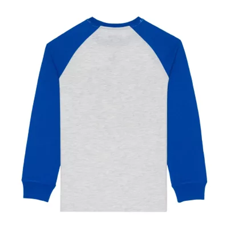Little & Big Kid Boys Crew Neck Long Sleeve Regular Fit Super Mario Graphic T-Shirt