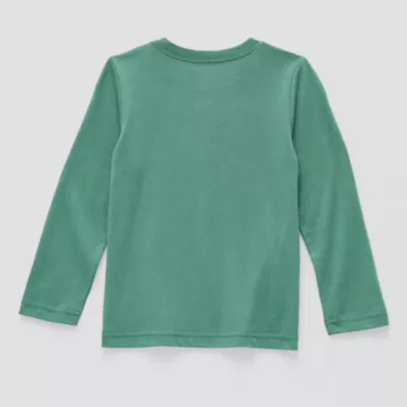 Okie Dokie Toddler & Little Boys Crew Neck Long Sleeve T-Shirt