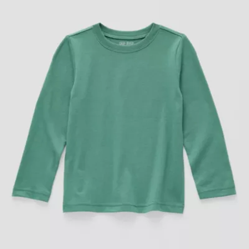Okie Dokie Toddler & Little Boys Crew Neck Long Sleeve T-Shirt
