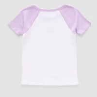 Okie Dokie Toddler & Little Girls Crew Neck Short Sleeve Regular Fit Graphic T-Shirt