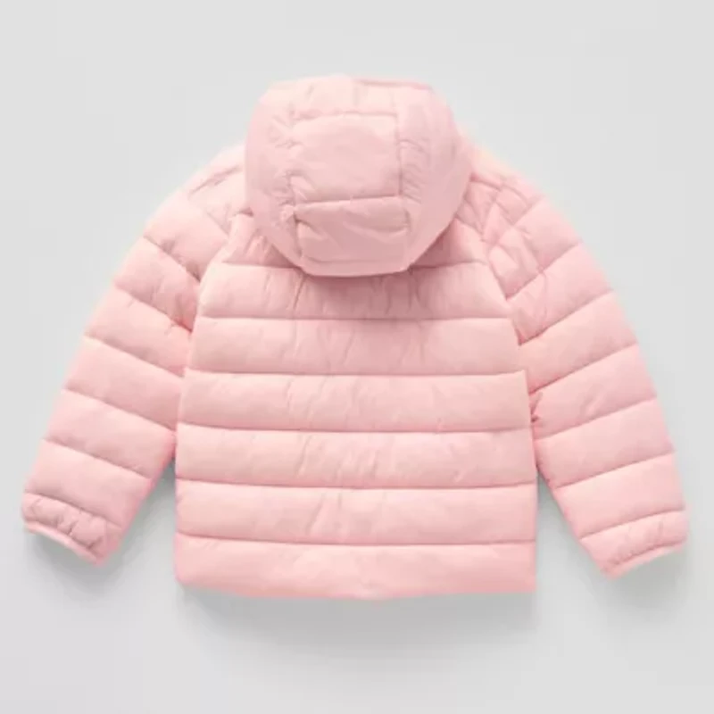 Okie Dokie Toddler Girls Adaptive Hooded Midweight Puffer Jacket