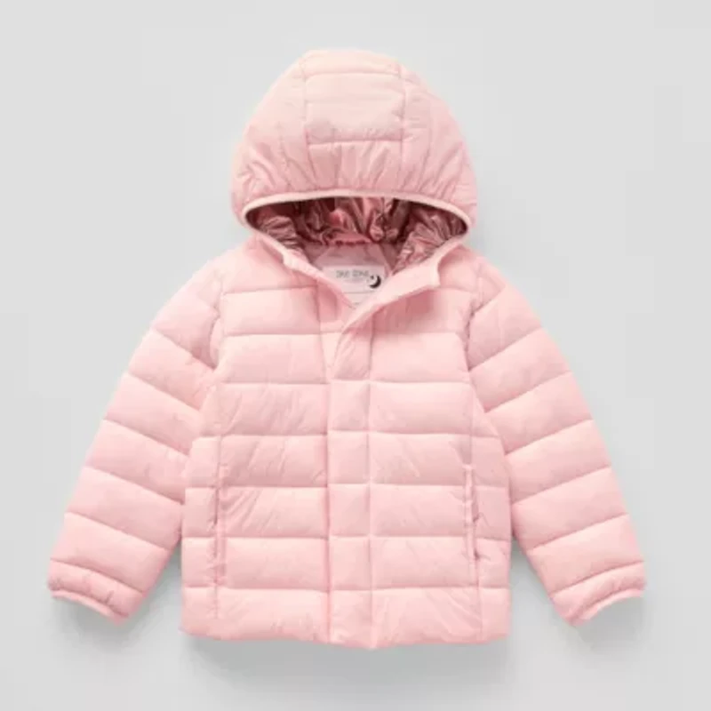 Okie Dokie Toddler Girls Adaptive Hooded Midweight Puffer Jacket
