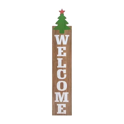 Northlight 31.5 In Green Christmas Tree And Red Star Christmas Yard Art