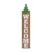 Northlight 31.5 In Green Christmas Tree And Red Star Christmas Yard Art