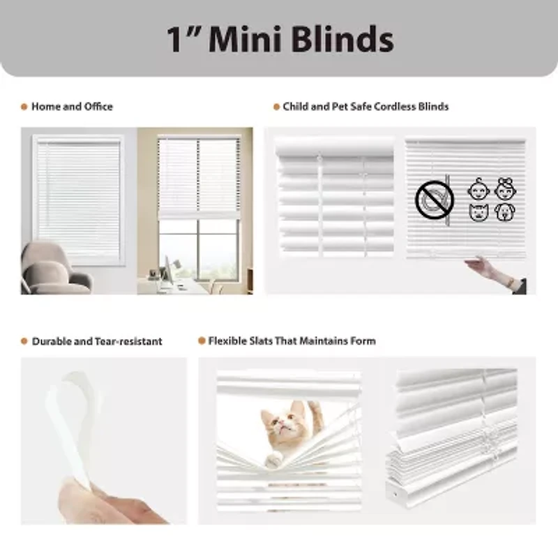 Eco Estates 1" Room Darkening Cordless Mini Blind
