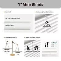 Eco Estates 1" Room Darkening Cordless Mini Blind