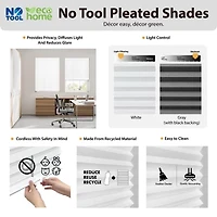 Eco Estates Fabric Cordless Light-Filtering Pleated Shade