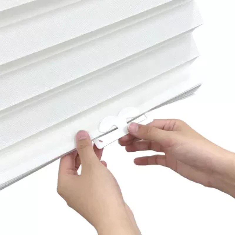 Eco Estates Fabric Cordless Light-Filtering Pleated Shade