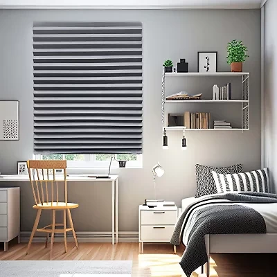 Eco Estates Fabric Cordless Blackout Pleated Shade