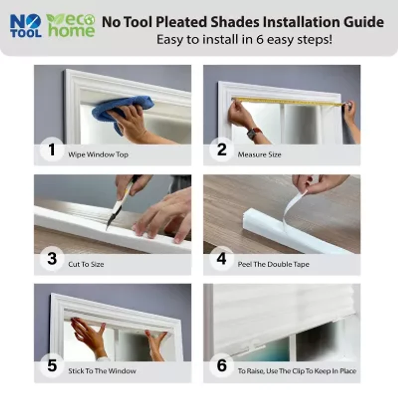 Eco Estates Fabric Cordless Blackout Pleated Shade