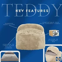 Sealy® Teddy 2-in-1 Memory Foam Bean Bag Chair