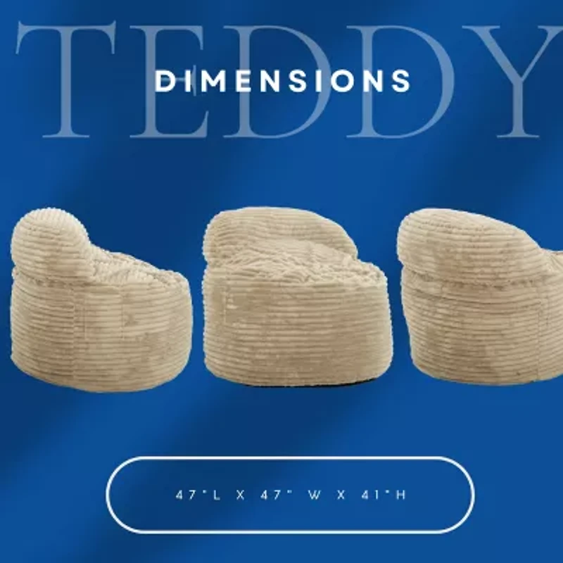 Sealy® Teddy 2-in-1 Memory Foam Bean Bag Chair