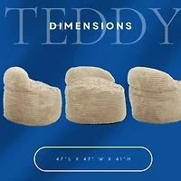 Sealy® Teddy 2-in-1 Memory Foam Bean Bag Chair