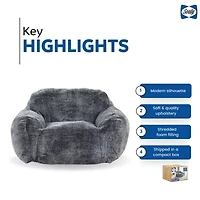 Sealy® Tore Faux Fur Memory Foam Bean Bag Chair
