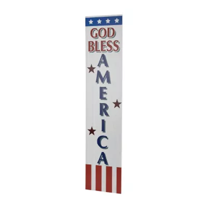Northlight God Bless America Porch Sign