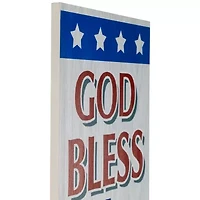 Northlight God Bless America Porch Sign