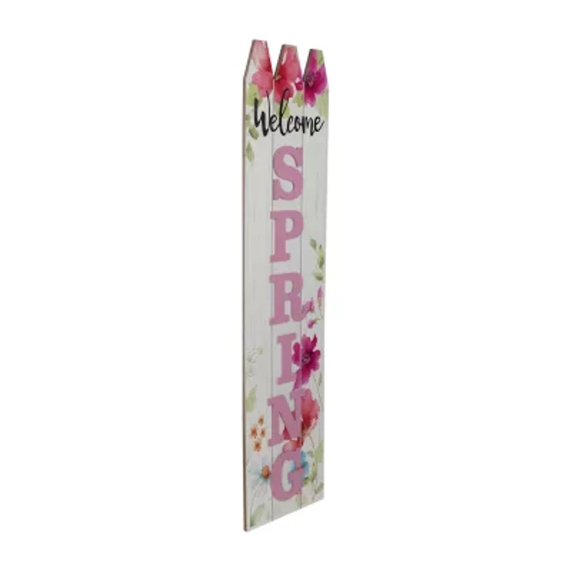 Northlight 40 In Welcome Floral Porch Sign
